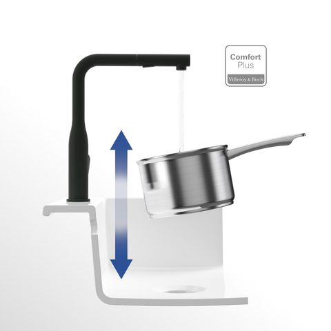 Villeroy & Boch Subway Style Shower – kuchyňská baterie, barva matná černá – pohled 7