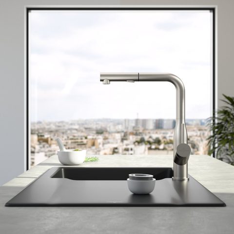 Villeroy & Boch Subway Style Shower – kuchyňská baterie, barva masivní nerez – pohled 3