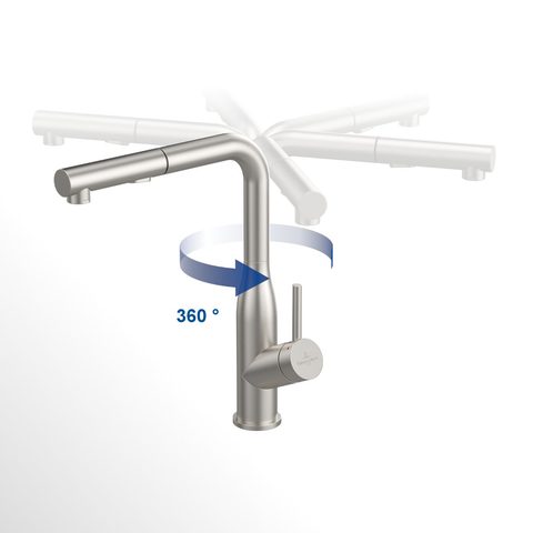 Villeroy & Boch Subway Style Shower – kuchyňská baterie, barva masivní nerez – pohled 8