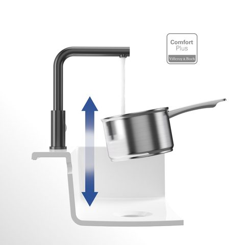 Villeroy & Boch Modern Steel – kuchyňská baterie, barva antracit – pohled 5