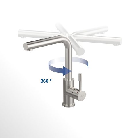 Villeroy & Boch Modern Steel – kuchyňská baterie, barva masivní nerez – pohled 6