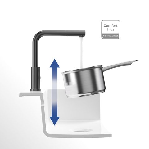 Villeroy & Boch Steel Shower – kuchyňská baterie, barva antracit – pohled 6