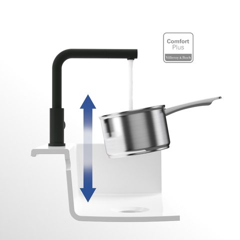 Villeroy & Boch Steel Shower – kuchyňská baterie, barva matná černá – pohled 6