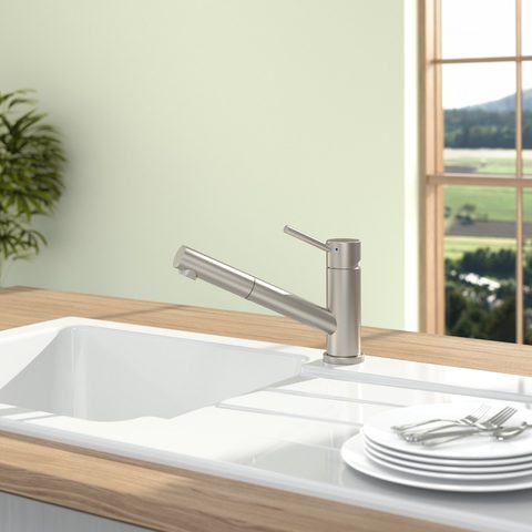 Villeroy & Boch Como Shower – kuchyňská baterie, barva masivní nerez – pohled 2