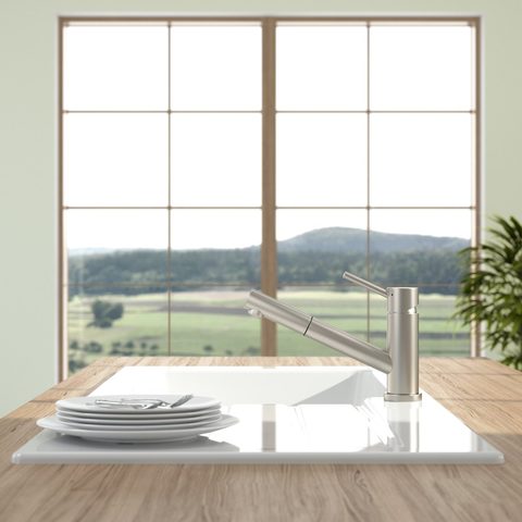Villeroy & Boch Como Shower Window – kuchyňská baterie, barva masivní nerez – pohled 3
