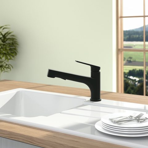 Villeroy & Boch Junis Shower – kuchyňská baterie, barva matná černá – pohled 2