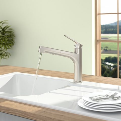 Villeroy & Boch Junis Sky Shower – kuchyňská baterie, barva masivní nerez – pohled 4