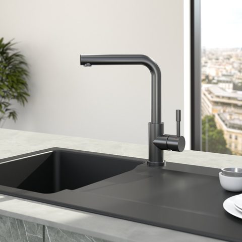 Villeroy & Boch Modern Steel – kuchyňská baterie, barva antracit – pohled 2