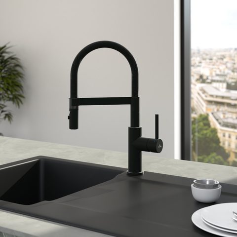 Villeroy & Boch Steel Expert Compact – kuchyňská baterie, barva matná černá – pohled 2