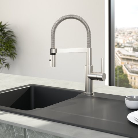 Villeroy & Boch Steel Expert Compact – kuchyňská baterie, barva masivní nerez – pohled 2