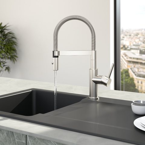 Villeroy & Boch Steel Expert Compact – kuchyňská baterie, barva masivní nerez – pohled 4