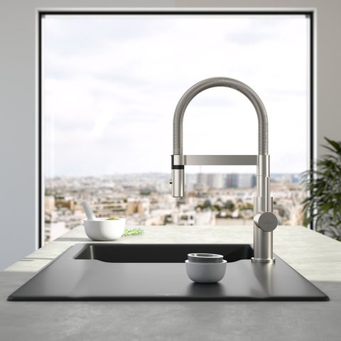 Villeroy & Boch Steel Expert Compact – kuchyňská baterie, barva masivní nerez – pohled 3