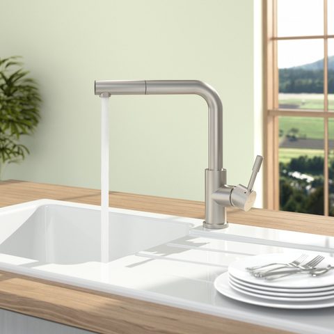 Villeroy & Boch Steel Shower – kuchyňská baterie, barva masivní nerez – pohled 4