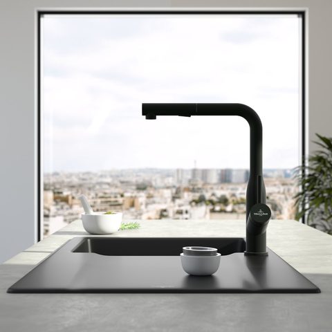 Villeroy & Boch Subway Style Shower – kuchyňská baterie, barva matná černá – pohled 3