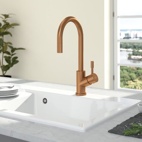 Villeroy & Boch Umbrella Flex – kuchyňská baterie, barva bronz – pohled 2