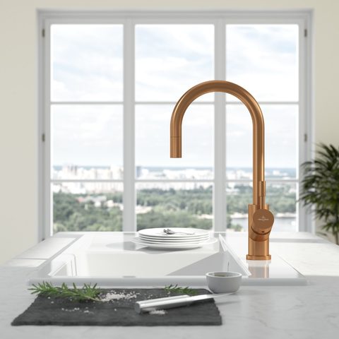 Villeroy & Boch Umbrella Flex – kuchyňská baterie, barva bronz – pohled 3